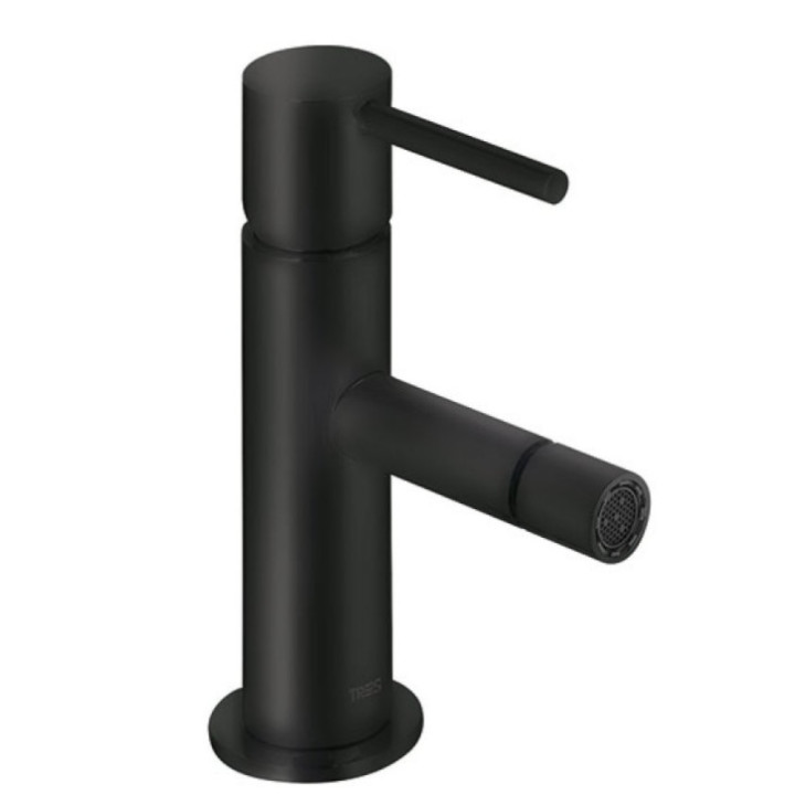 Bateria bidetowa Tres Study Colors, stojąca, wysokość 165mm, bez korka, czarny mat