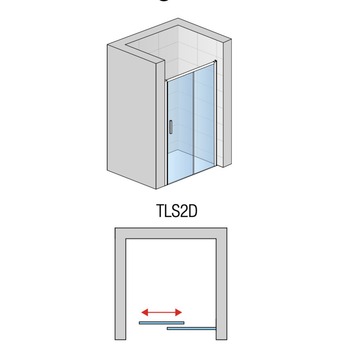 Drzwi prysznicowe do wnęki SanSwiss Top-Line S Black, rozsuwane, 160cm, prawe, czarny profil