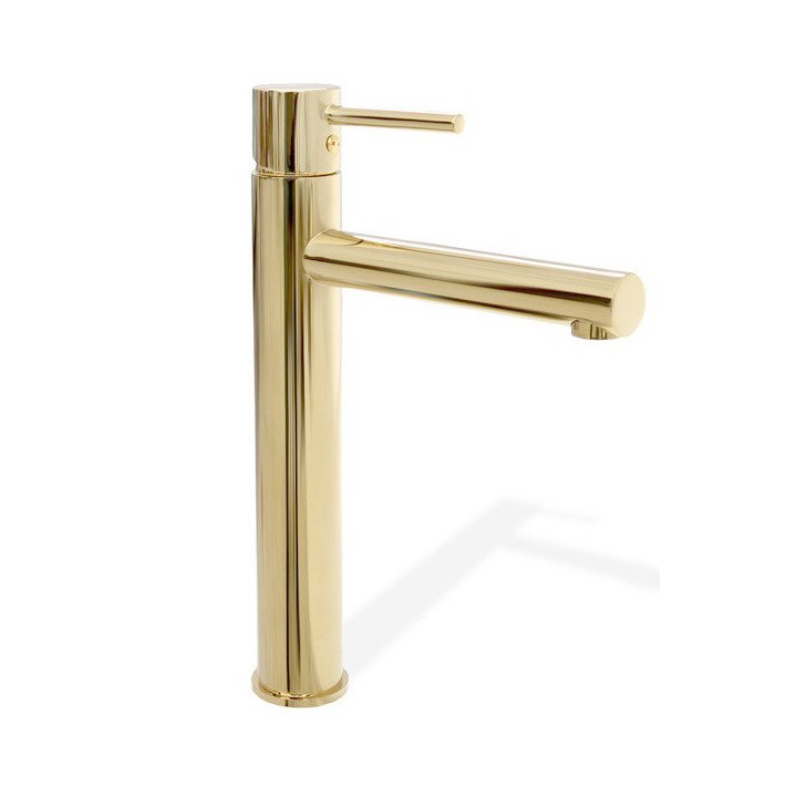 Bateria umywalkowa Rea Tess, stojąca, wysokość 315mm, jednouchwytowa, jasny złoty