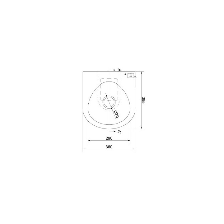 Pisuar wiszący ze stali nierdzewnej z zaworem bezwodnym, Nofer WC - satyna