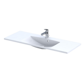 Umywalka meblowa Oristo UNI Amelia, 80x46cm, z przelewem, konglomeratowa, biała