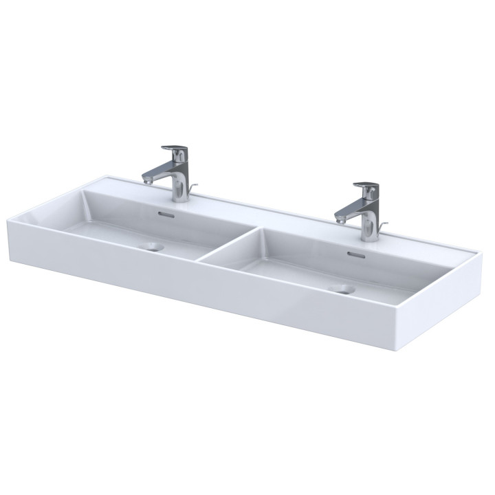 Umywalka meblowa Oristo UNI Bold, 120x46cm, z przelewem, ceramiczna, biała