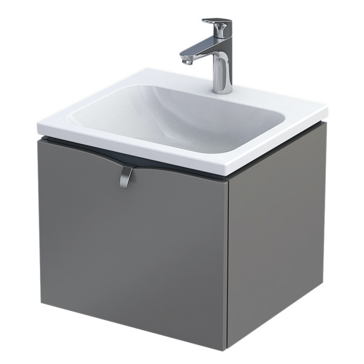 Szafka podumywalkowa Oristo Siena, 50cm, jedna szuflada, biały połysk