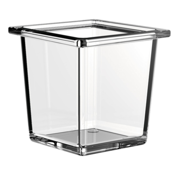 Kubek szklany Emco, kwadratowy, 97,5x97,5mm