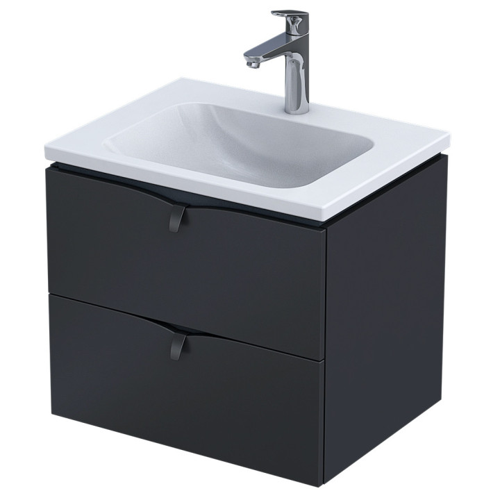 Szafka podumywalkowa Oristo Siena, 60cm, dwie szuflady, polny zielony mat