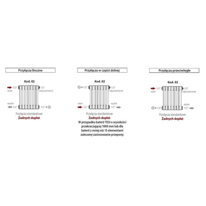 Grzejnik Irsap Tesi 2 60x130,5 cm - biały- sanitbuy.pl