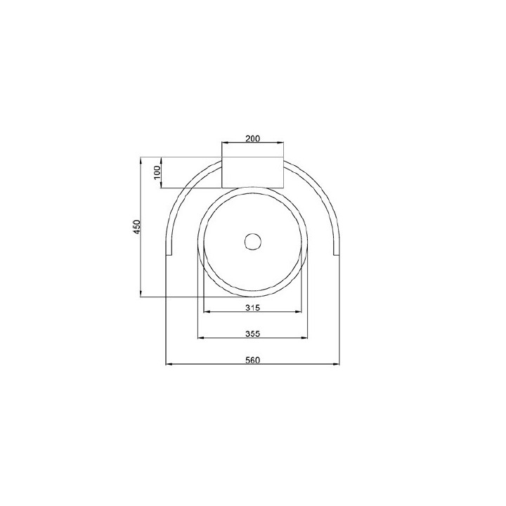 Umywalka podwieszana, ze stali nierdzewnej, Nofer Wash - chrom