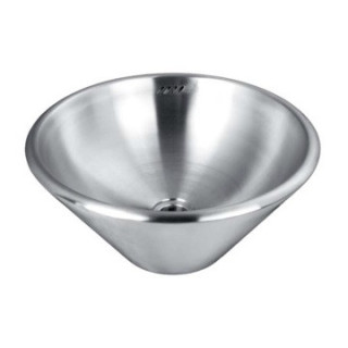 Umywalka z przelewem, stawiana na blat, ze stali nierdzewnej, Nofer Wash - satyna