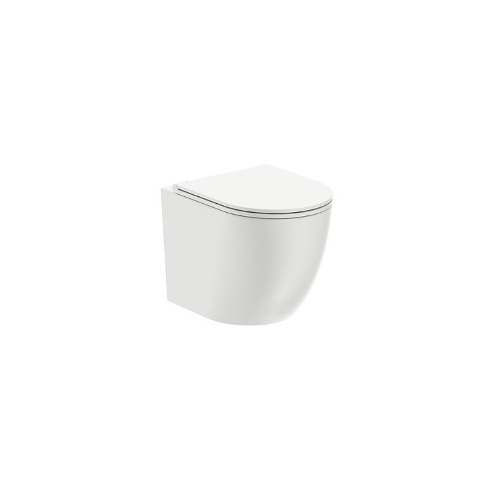 Miska toaletowa wisząca bezkołnierzowa z deską, Omnires Ottawa - biała