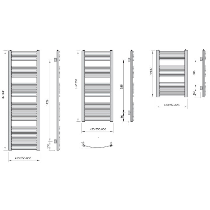 Grzejnik Enix Aster (A-617) 60x174,4 cm - biały błyszczący- sanitbuy.pl