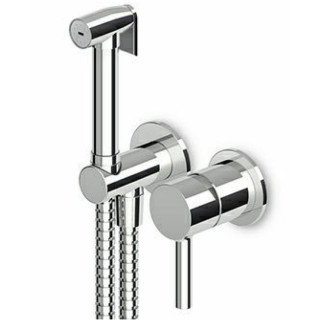 Zestaw bidetowy Zucchetti, podtynkowy, z mieszaczem i słuchawką, 2-otworowy, biały matowy gofrowany