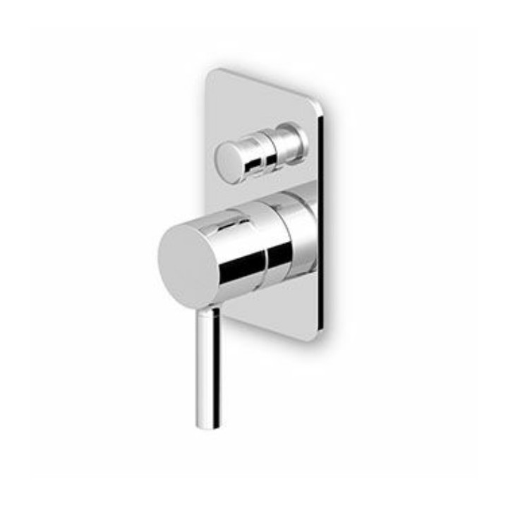 Bateria wannowo-natryskowa Zucchetti Pan, podtynkowa, 2 wyjścia wody, część zewnętrzna, biały mat gofrowany