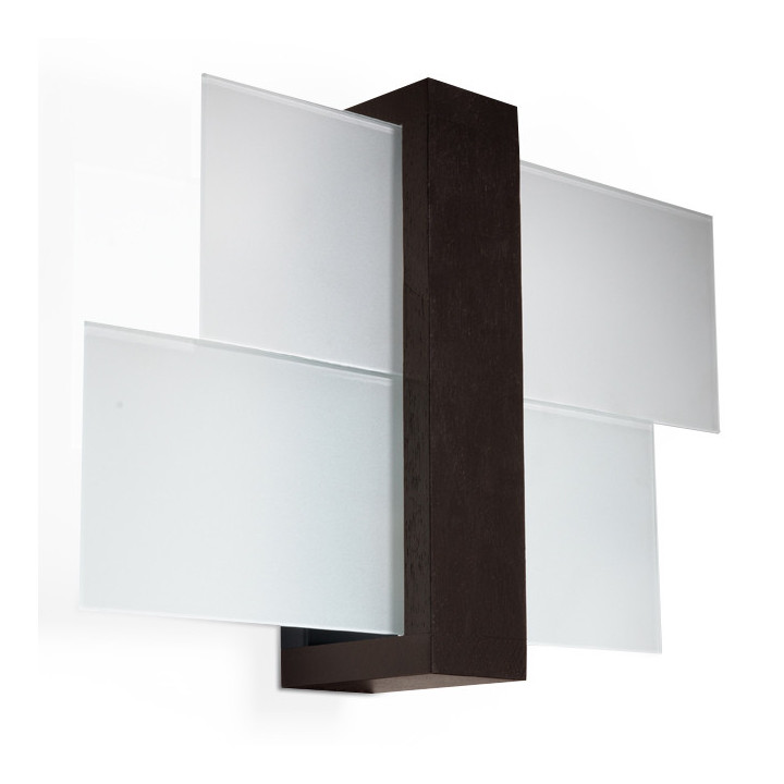 Plafon Sollux Ligthing Feniks 2, 43cm, E27 2x60W, drewno wenge