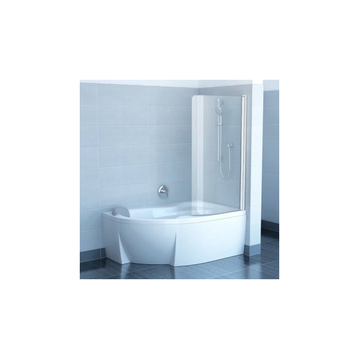 Parawan wannowy Ravak Rosa CVSK1 140/150 R biały + transparent - sanitbuy.pl
