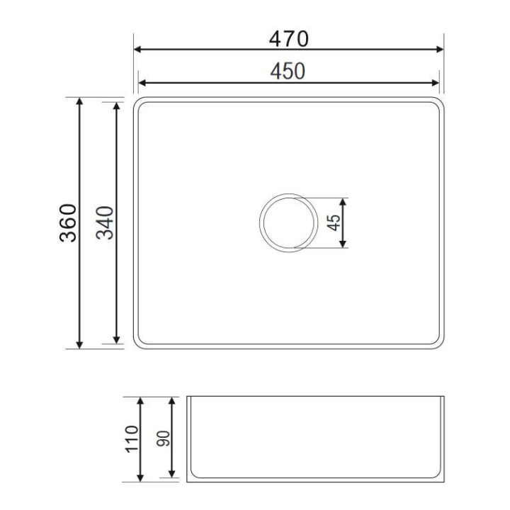 Umywalka nablatowa Omnires Parma UN Marble+  biała
