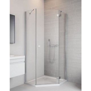 Kabina 80x80cm Radaway Essenza New PTJ pięciokątna, lewa szkło przejrzyste - sanitbuy.pl