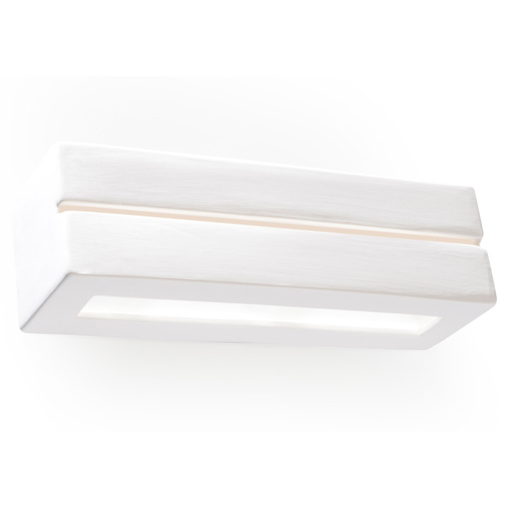 Kinkiet ceramiczny Sollux Ligthing Leo Line, 15cm, E27 1x60W, biały