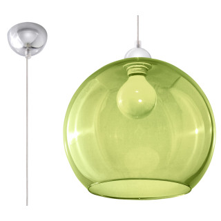 Lampa wisząca Sollux Ligthing Ball, 30cm, E27 1x60W, czerwony