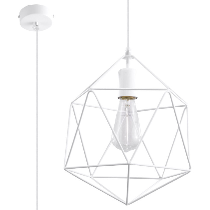 Lampa wisząca Sollux Ligthing Gaspere, 25cm, E27 1x60W, miedź