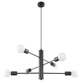Żyrandol Sollux Ligthing Duomo 5, 64cm, E27 5x60W, czarny