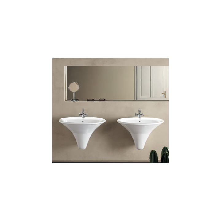 Umywalka Hatria Sculture YR37 77x59 cm i półpostument YR40- sanitbuy.pl