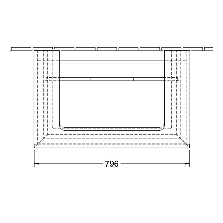 Szafka podumywalkowa Villeroy & Boch Legato, 80x55cm, 2 szuflady, biały połysk