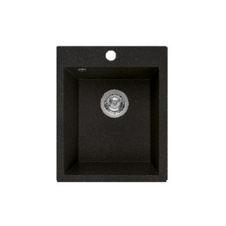 Zlewozmywak granitowy, 1 komora bez ociekacza, Laveo Chichi - czarny