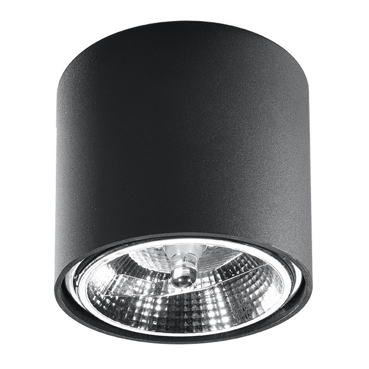 Plafon Sollux Ligthing Tiube, 12cm, okrągły, GU10 1x40W, szary