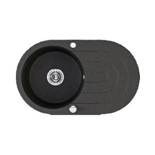 Zlewozmywak granitowy, 1 komora z ociekaczem, Laveo Dafne - czarny