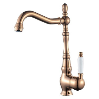 Bateria zlewozmywakowa Laveo Evora stojąca z wylewką typu L - czarna