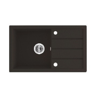 Zlewozmywak granitowy, 1 komora z ociekaczem, Laveo Trzynastka - czarny