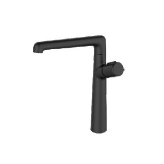 Bateria zlewozmywakowa stojąca z wylewką L, Laveo Pretto - czarna