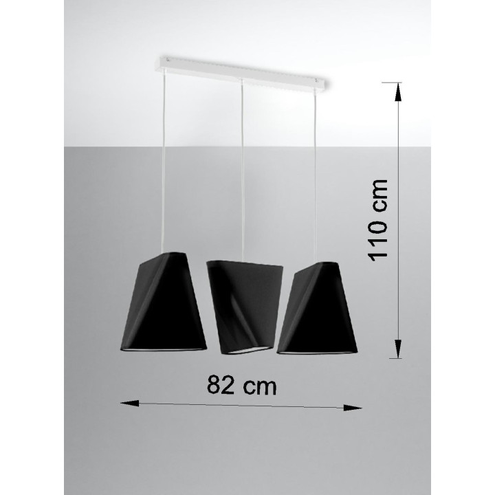 Żyrandol Sollux Ligthing Blum 3, 82x28cm, E27 3x60W, biały