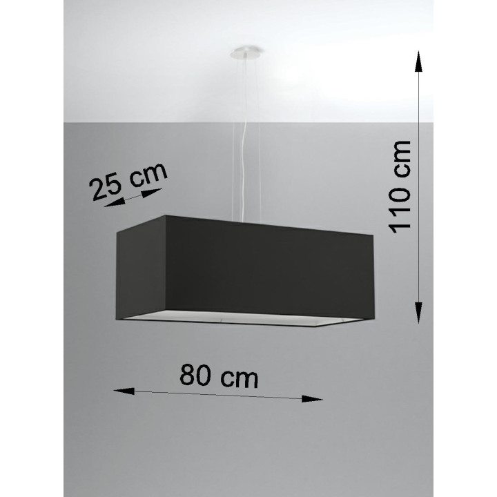 Żyrandol Sollux Ligthing Santa Bis 80, 80x25cm, E27 3x60W, biały