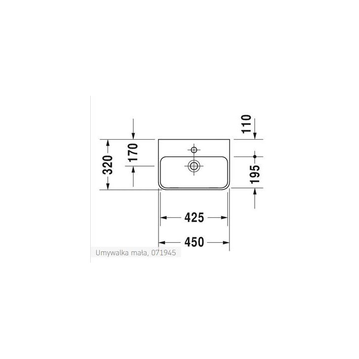 Umywalka Duravit Cape Cod 46x46 cm- sanitbuy.pl