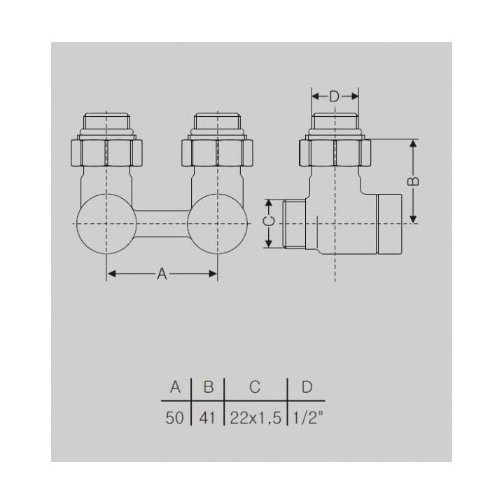 Zawór Terma odcinający zespolony SVC, kątowy 90 st- sanitbuy.pl