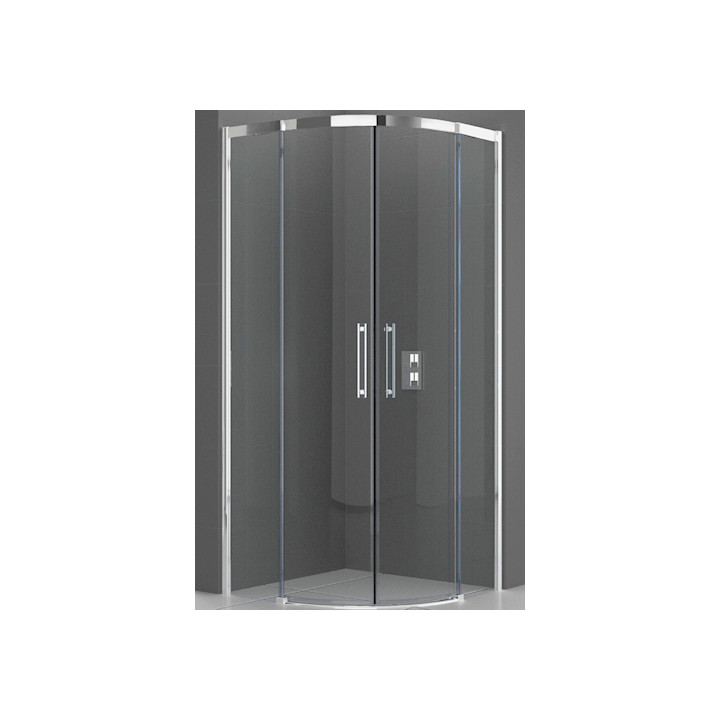 Kabina prysznicowa Novellini Rose Rosse R 90x100 cm półokrągła asymetryczna - wersja lewa- sanitbuy.pl