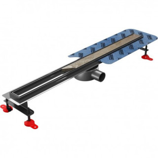 Odpływ liniowy, pełny zestaw,  Wiper New Premium, 1200mm, wzór Ponente, wykończenie poler