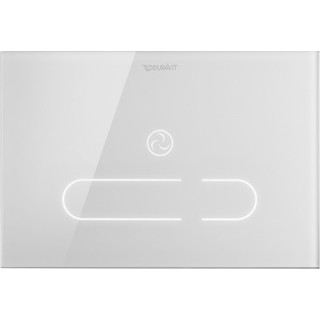 Przycisk uruchamiający Duravit DuraSystem A1, szkło białe