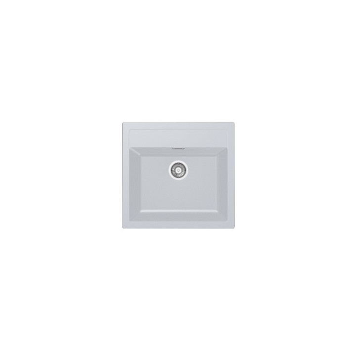 Zlewozmywak Franke 1-komorowy Sirius SID 610 Tectonite 56x53cm wbudowywany - biały polarny