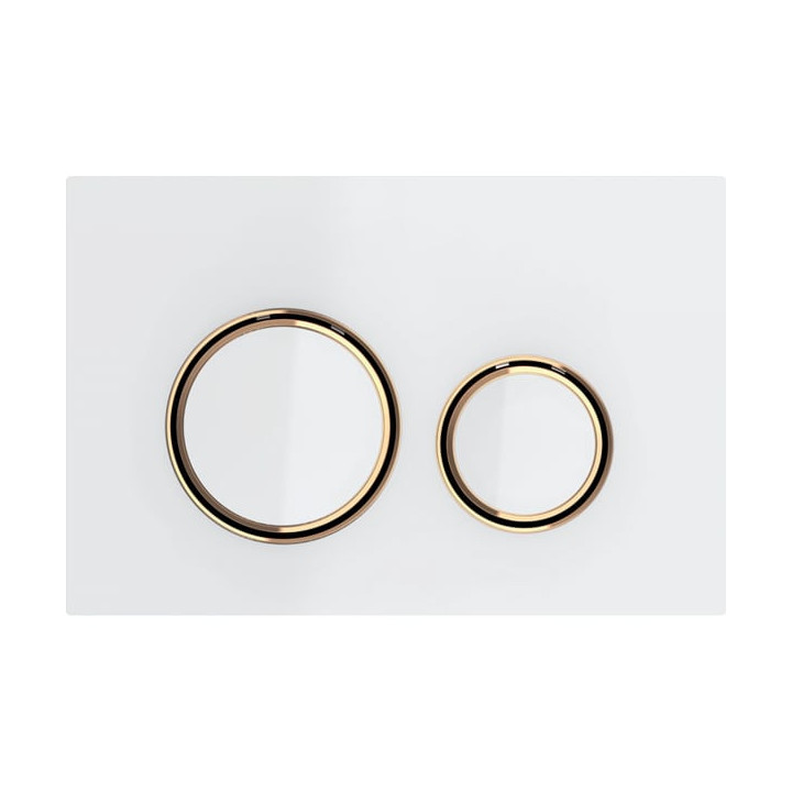 Przycisk uruchamiający Geberit Sigma21, spłukiwanie dwudzielne, szkło, biały/mosiądz