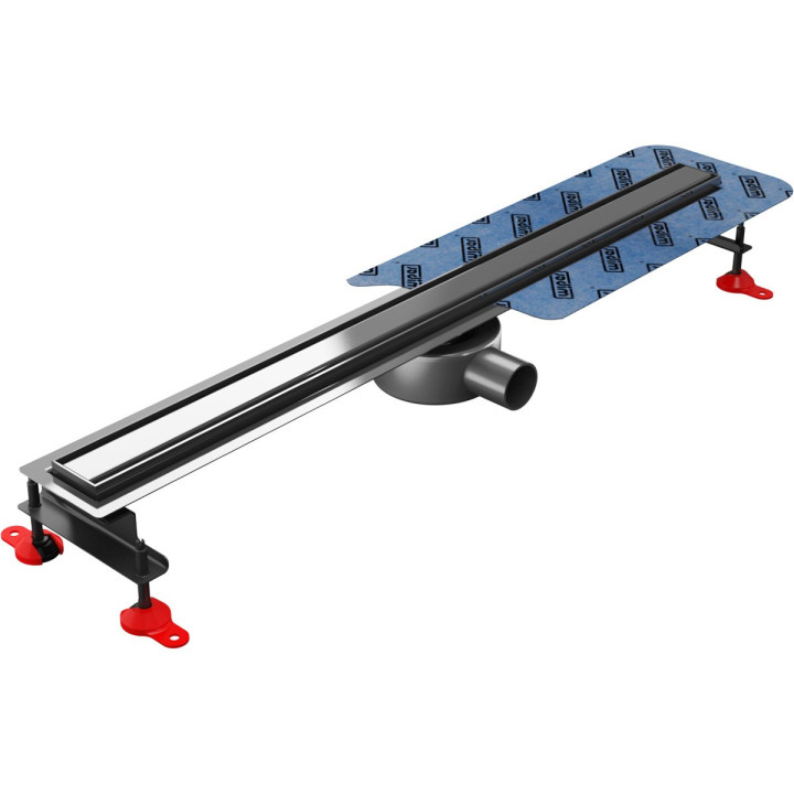 Odpływ liniowy, pełny zestaw,  Wiper New Premium, 1200mm, wzór Ponente, wykończenie poler