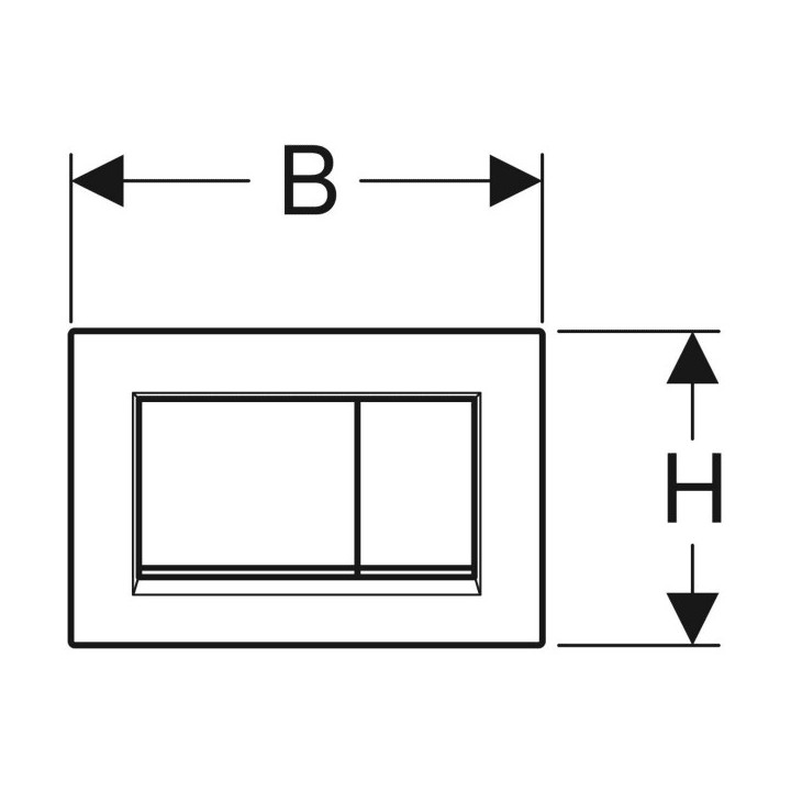 Przycisk uruchamiający Geberit Sigma 30, do spłukiwania dwudzielnego, powłoka easy-to-clean, czarny mat