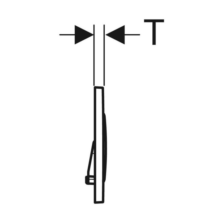 Przycisk uruchamiający Geberit Sigma20, do spłukiwania dwudzielnego, imitacja betonu/chrom