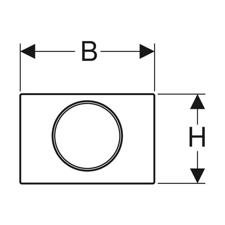 Przycisk uruchamiający Geberit Sigma20, do spłukiwania dwudzielnego, czarny/czarny mat