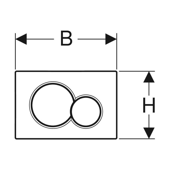Przycisk uruchamiający Geberit Sigma20, do spłukiwania dwudzielnego, czarny/czarny mat