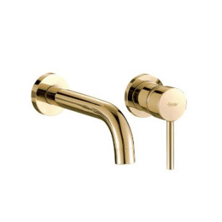 Bateria umywalkowa podtynkowa REA Lungo - złota