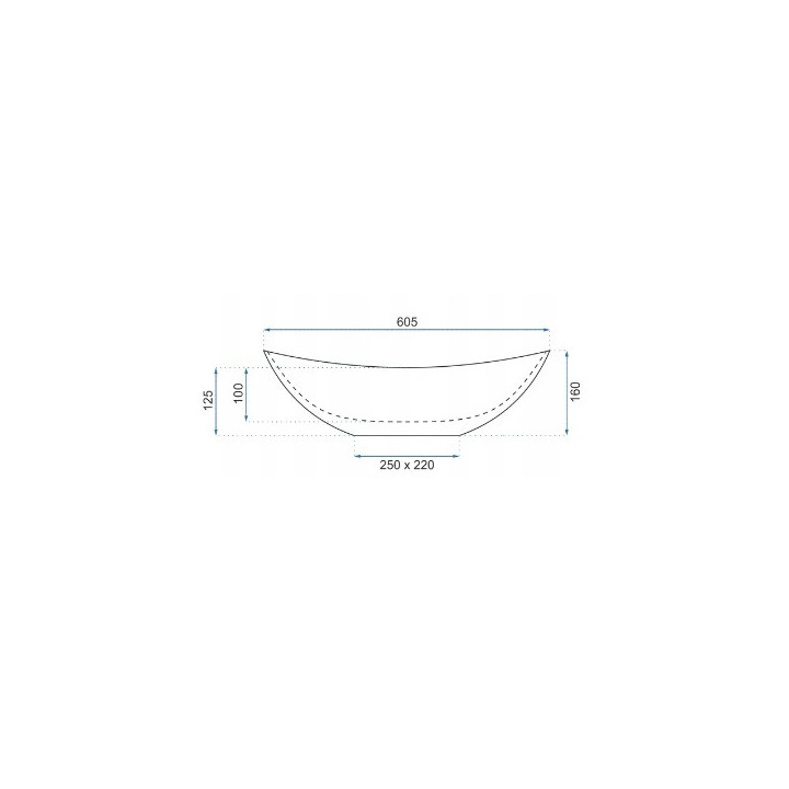 Umywalka nablatowa REA Royal Granit, bez przelewu, bez otworu na baterię - imitacja kamienia