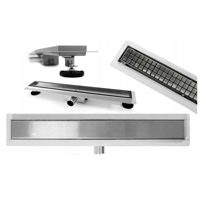 Odpływ liniowy 80 cm Rea Neo&Pure z kołnierzem 