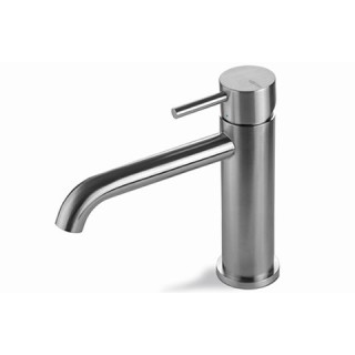 Bateria umywalkowa Vema Tiber Steel, stojąca, wysokość 166mm, wylewka 145mm, bez korka, stal nierdzewna inox